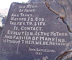 Inscription on rock