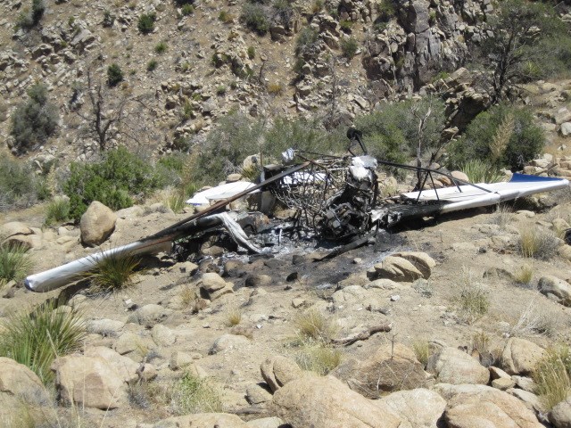 Remains of burned plane.