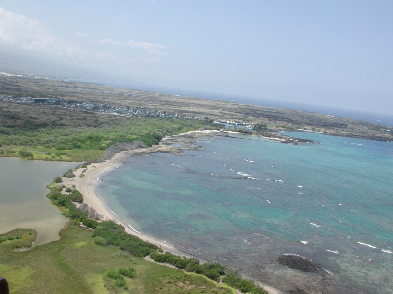 Aerial View of Honokohau Bay in the park