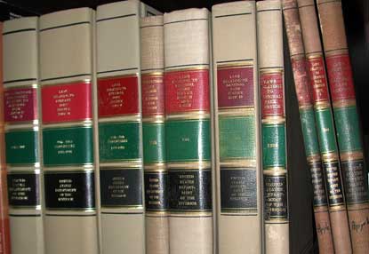 Books of laws relating to the National Parks.