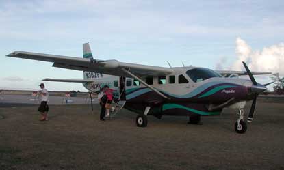 Small aircraft serve Kalaupapa daily.