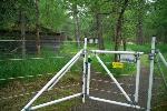 The electric fence deters curious bears