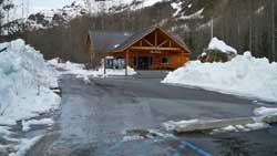 Early season conditions at Exit Glacier Nature Center