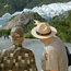 Ranger and Park Visitor on the outwash plain at Exit Glacier © Ron Niebrugge--www.wildnatureimages.com