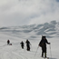 Skiers on the Harding Icefield