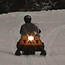 Ranger patrolling via snowmachine.