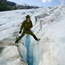 Ranger over crevasse © Ron Niebrugge—www.wildnatureimages.com