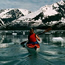 Kayaker in Kenai Fjords