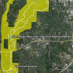 Download a Google Earth Map of Kennesaw Mountain NBP.