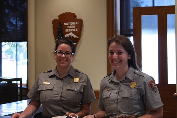 Rangers at the Calumet Visitor Center