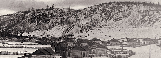 The town of Clifton and Cliff Mine in Keweenaw County in the late 1800s. Keweenaw NHP Archives, Jack Foster Collection.