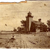 Historic Photo: James and Tom Corgan at the Ontonagon Lighthouse, circa 1904. Historic Photo: James and Tom Corgan at the Ontonagon Lighthouse, circa 1904.