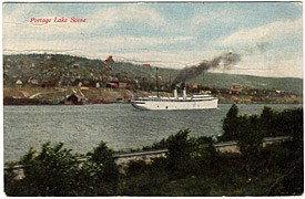Historic postcard: Portage Lake scene circa 1908