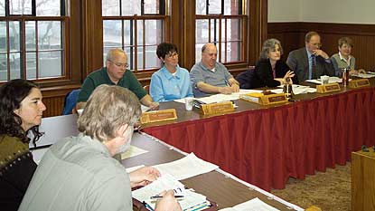 Members of the Keweenaw National Historical Park Advisory Commission discuss thoughts on the park's direction.