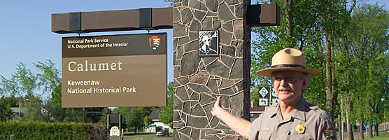 Photo: Jim Corless at new park sign revealing