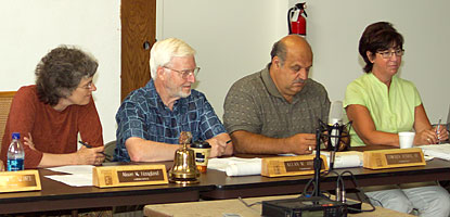 Members of the Keweenaw National Historical Park Advisory Commission discussion current activities at the park.