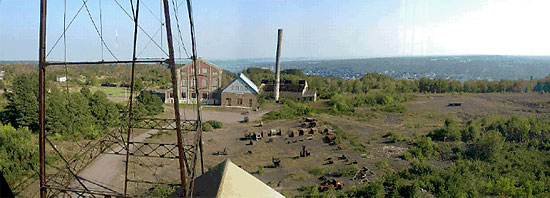 photo: Present day view from the Quincy No. 2 Shaft-Rockhouse.