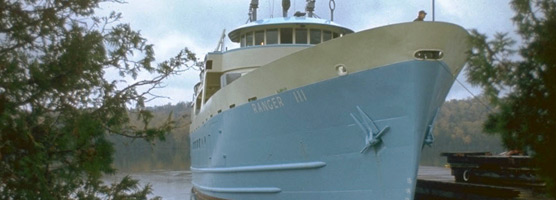 Ranger III at dock at Isle royale.