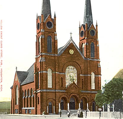 Historic postcard of St Joseph's Catholic Church.