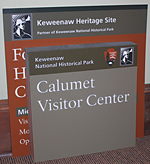 Calumet Visitor Center sign