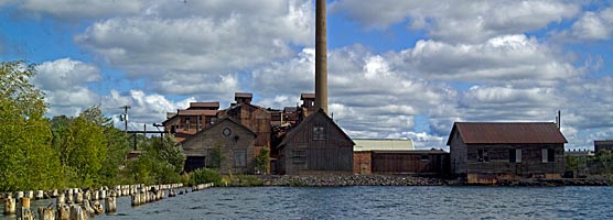 Remains of the Quincy Copper Smelting Complex on Portage Lake.