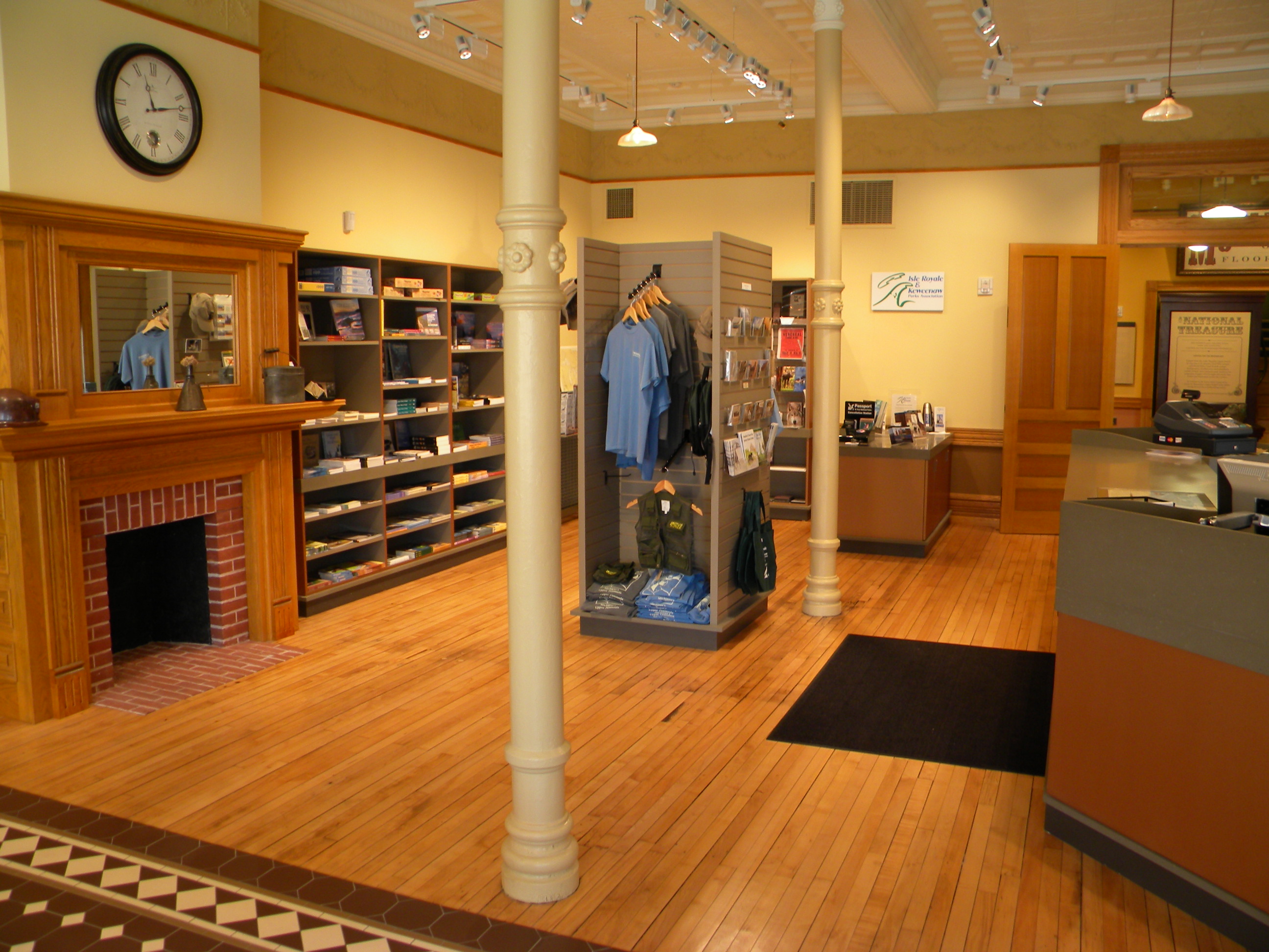 Isle Royale and Keweenaw Parks Association bookstore located at the Calumet Visitor Center.