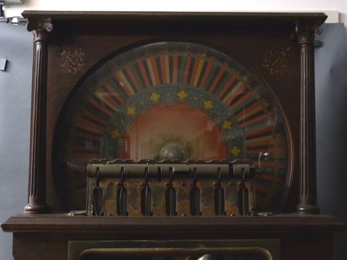 Front view of slot machine wheel. Front view of slot machine wheel.