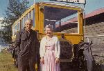 George and Edna Rapuzzi with Skagway Street Car