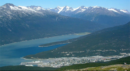 View of Skagway from Devil's Punchbowl