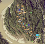 Aerial map of Dyea campground.