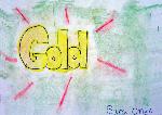 Drawing of word gold