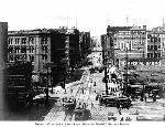 Looking north up 2nd Ave. at Yesler Way in 1901