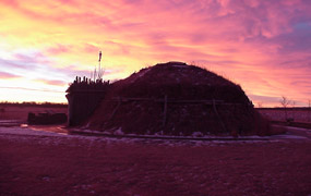 Earthlodge behind Visitor Center