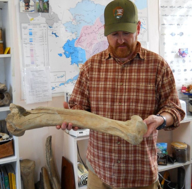 Me with Short-faced Bear humerus (left)