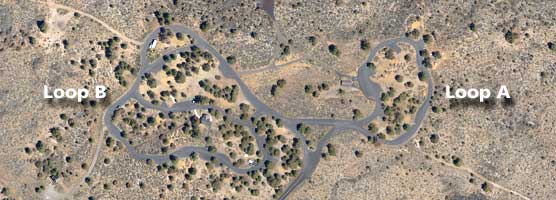 Aerial view of the campground