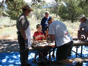 Jr. Ranger Day - Arrowhead replica making 