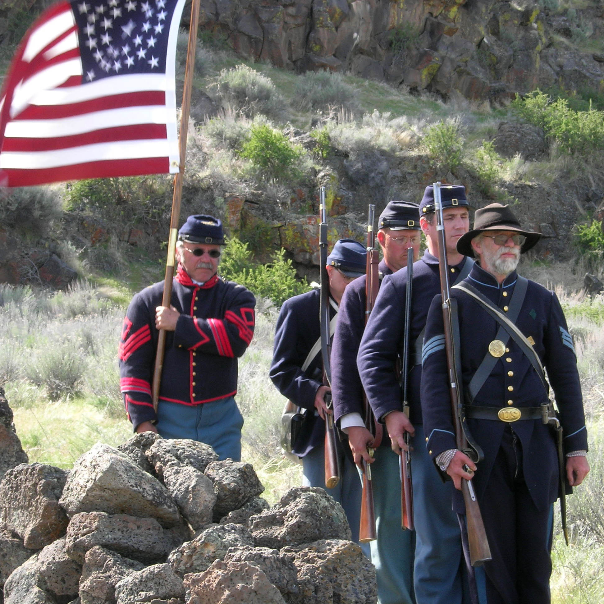Modoc War soldier encampment