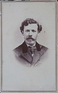 Earliest known photograph of John W. Clark, circa 1870.