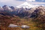 Mt. Iliamna, an active volcano, in autumn.
