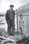 Child and Man Fishing, Port Alsworth, Date Unknown