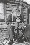 Elder and Grandson at Old Iliamna, Date Unknown