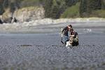 Clam digging on the coast