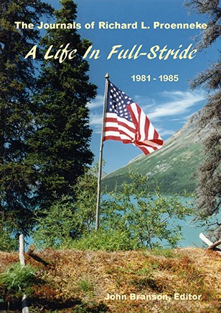 Book cover with photo of a sod cabin roof flying the American flag.
