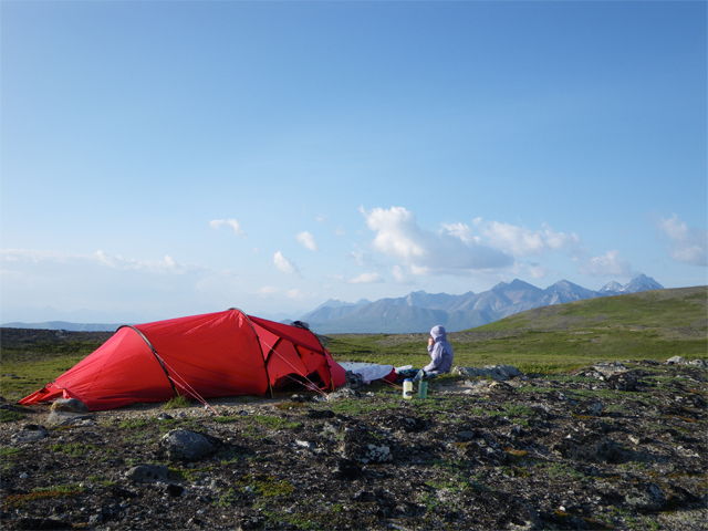 Camp south of Telaquana Lake.