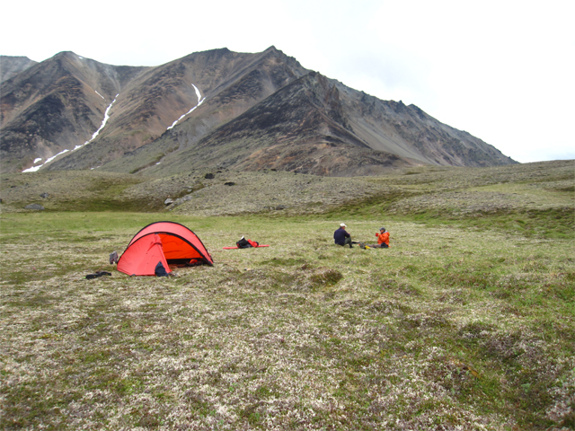 Camp in low pass area.