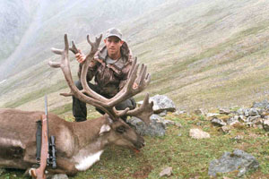 Hunter Eric York with a caribou.