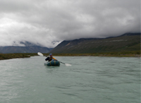 Kayaker on the Mulchatna River.