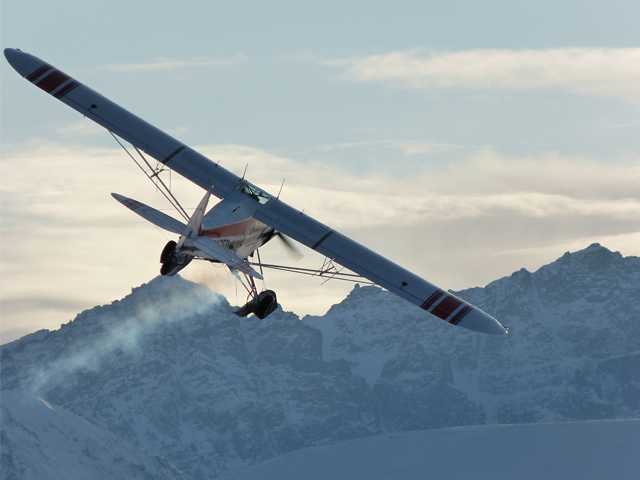Plane over Telaquana Lake.