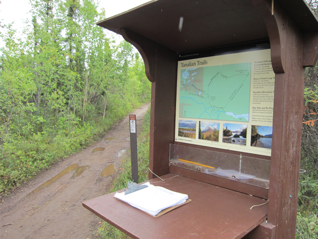 Tanalian Trails sign.