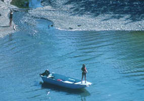 Power boating is a good way to get around Lake Clark if your time is limited.